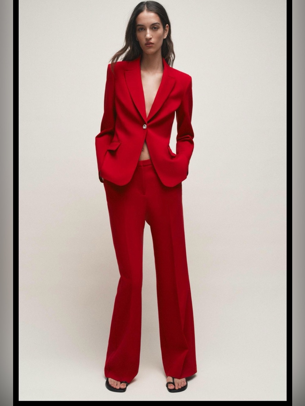 Tailored Blazer with Shoulder Pads
